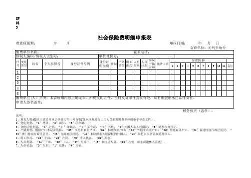 (完整版)社会保险费明细申报表