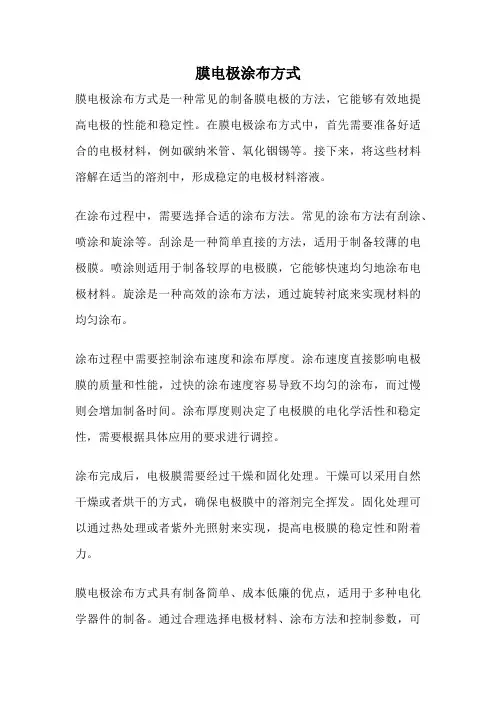 膜电极涂布方式
