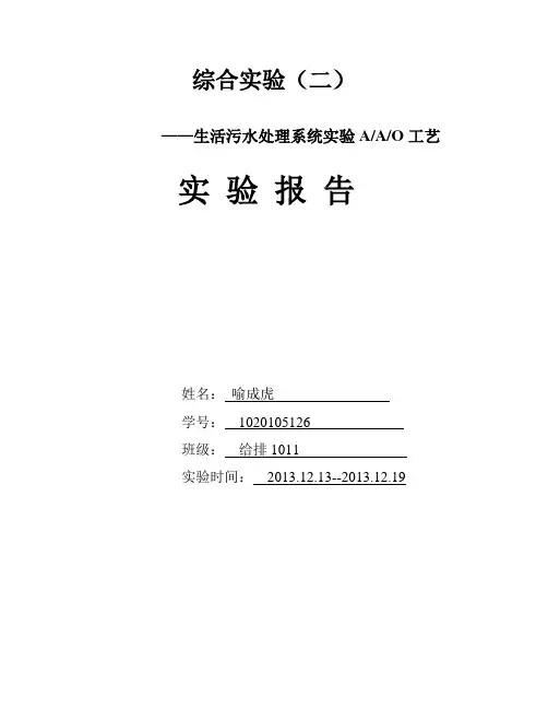 水质工程学综合实验