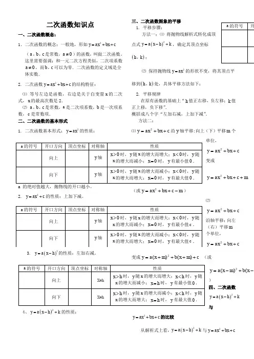 二次函数复习学案