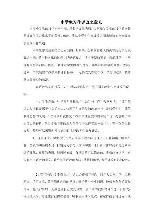 小学生习作评改之我见(3)