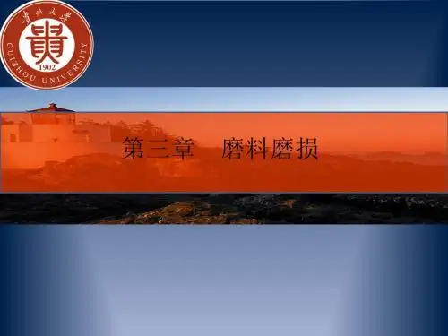 第三章 磨料磨损