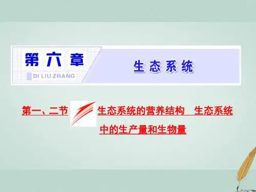 2017_2018高中生物第六章生态系统第一二节生态系统的营养结构生态系统中的生产量和生物量课件浙科版必修3