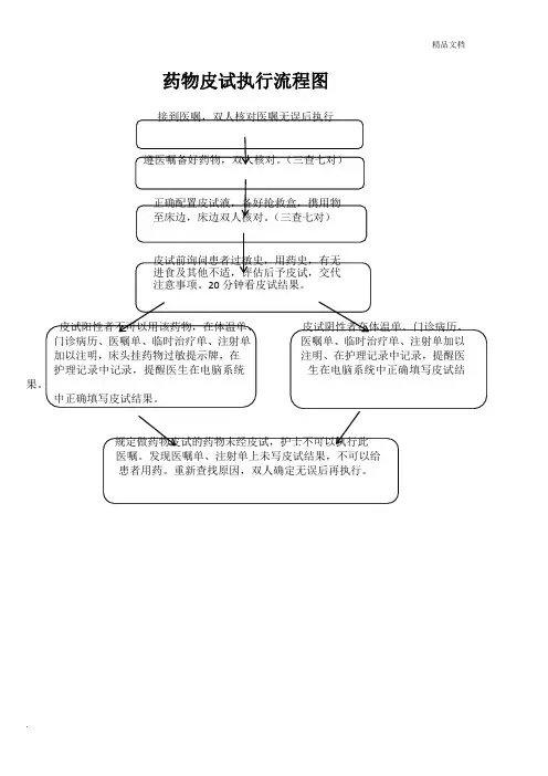 药物皮试执行流程图
