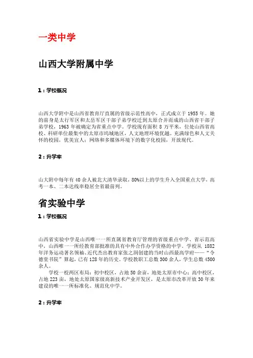 太原中小学汇总