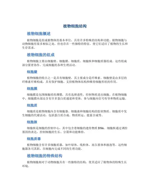 植物细胞结构