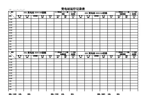 运行记录表