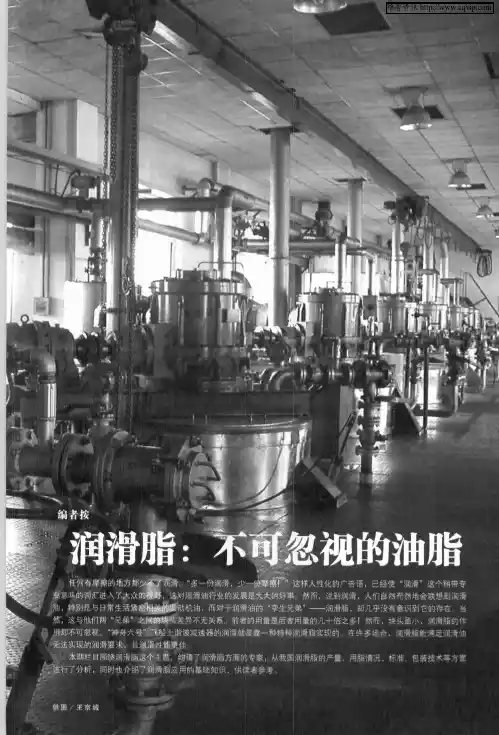 润滑脂：不可忽视的油脂——从石油资源角度探讨我国润滑脂消费量偏高问题