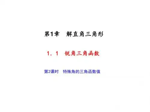 九年级数学上册(浙教版)课件 1.1 锐角三角函数 第2课