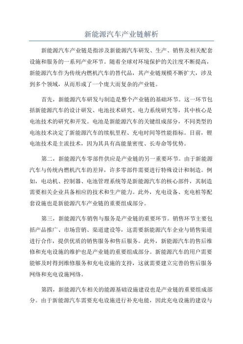 新能源汽车产业链解析