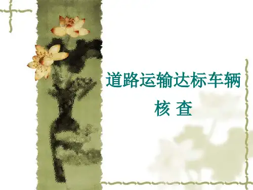 道路运输达标车辆核查