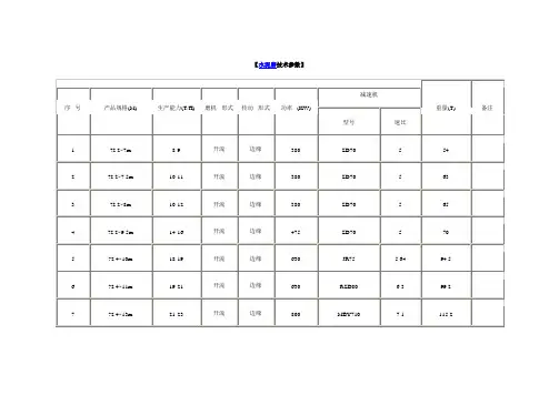 水泥磨技术参数(精)