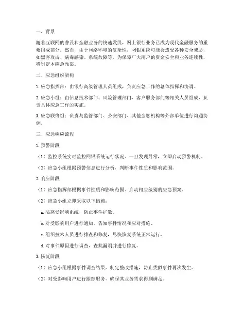 网银应急预案