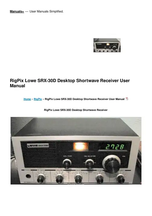 RigPix Lowe SRX-30D 桌面短波收音机用户手册说明书