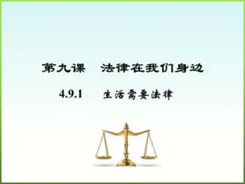 人教版政治七年级下册9.1《生活需要法律》课件