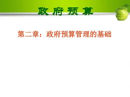政府预算管理的基础讲义(ppt87张)
