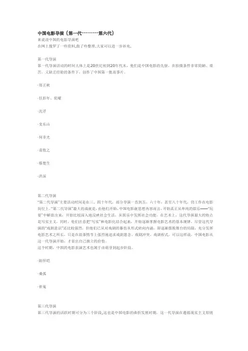 中国电影导演1——6