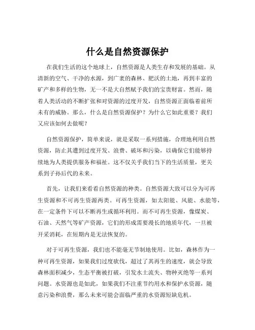 什么是自然资源保护