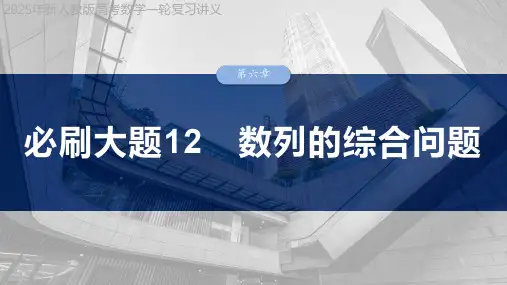 2025年新人教版高考数学一轮复习讲义  第六章 必刷大题12 数列的综合问题