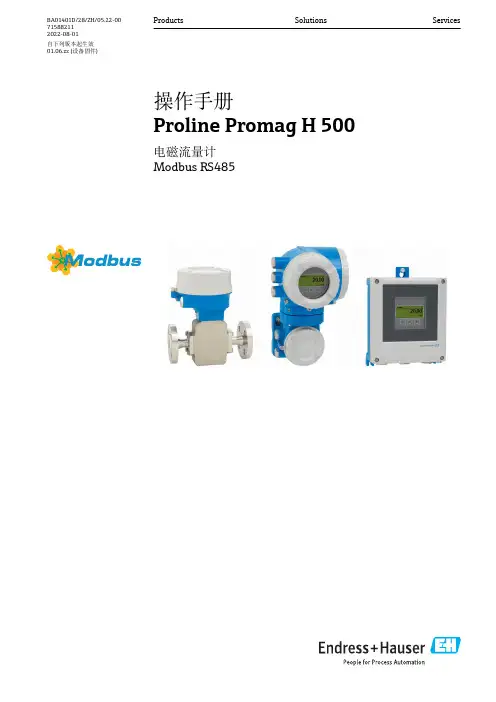 Endress+Hauser Proline Promag H 500 Modbus RS485 操