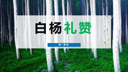 《白杨礼赞》PPT优秀课件