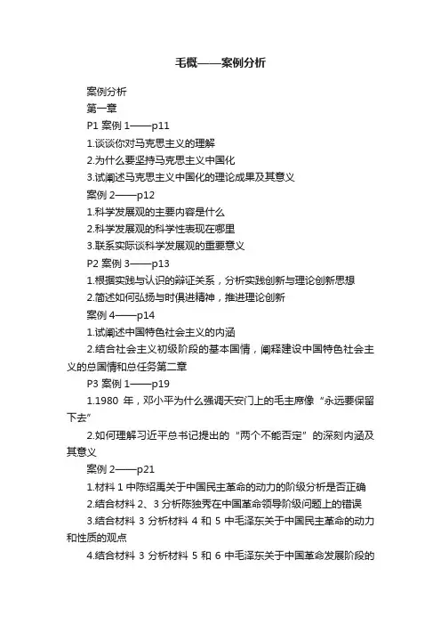 毛概——案例分析