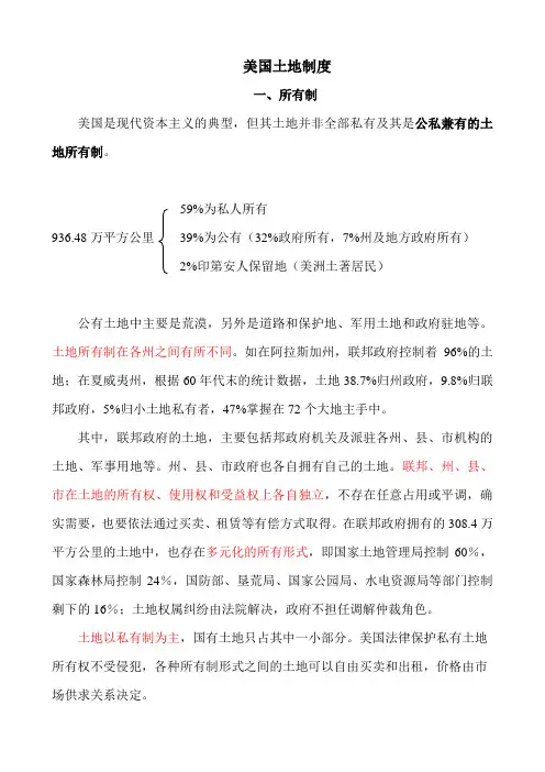 美国土地制度
