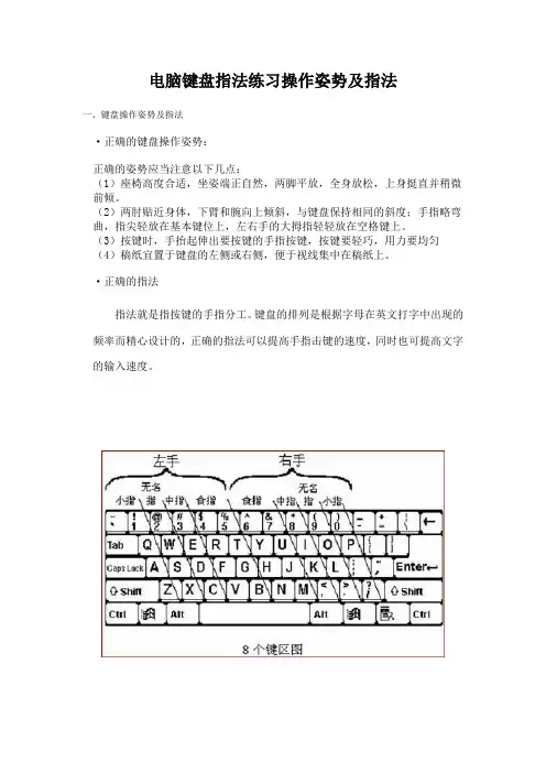 电脑键盘指法练习操作姿势及指法
