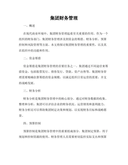 集团财务管理