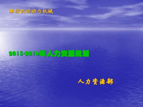 人力资源部三年工作规划(最全最细最实用)课件