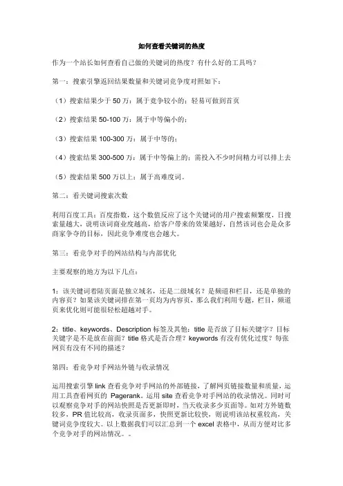 如何查看关键词的热度