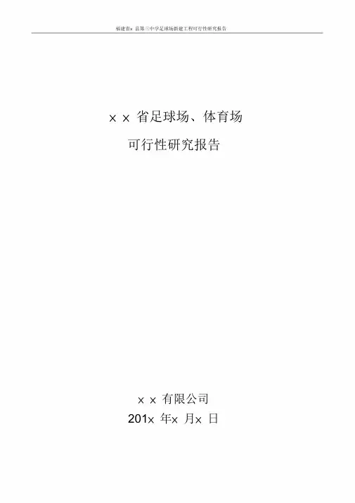 足球场、体育场可行性研究报告范本