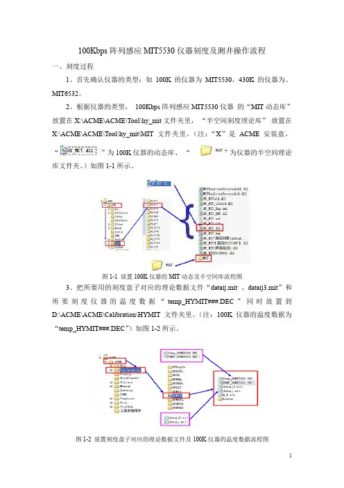 100kbps阵列感应mit5530仪器刻度及测井操作流程