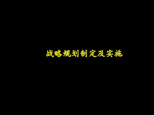 战略规划制定及实施PPTppt讲义