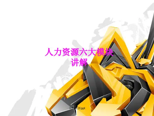 人力资源六大模块定义及功能ppt课件