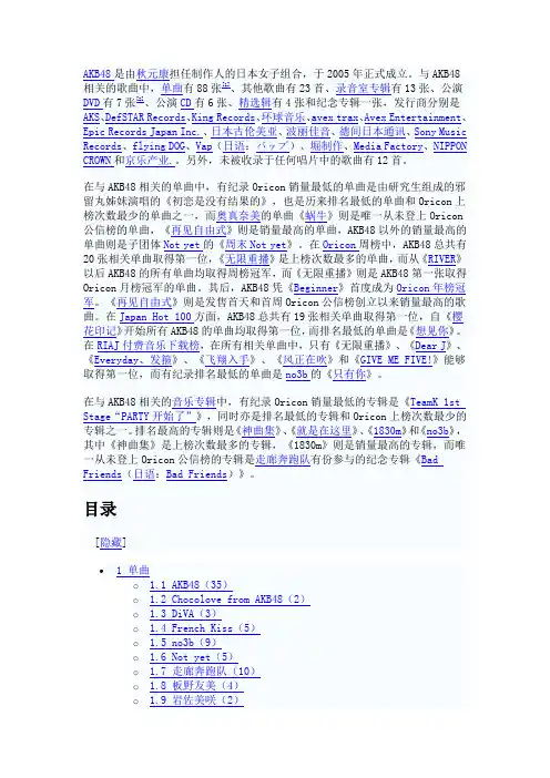 AKB48歌曲列表