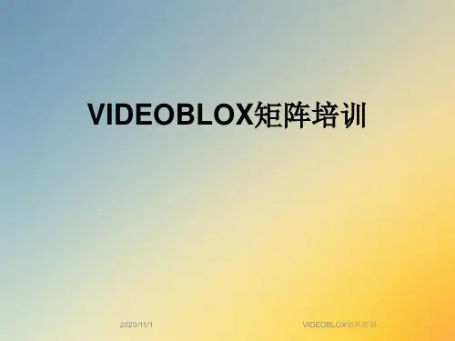 VIDEOBLOX矩阵培训
