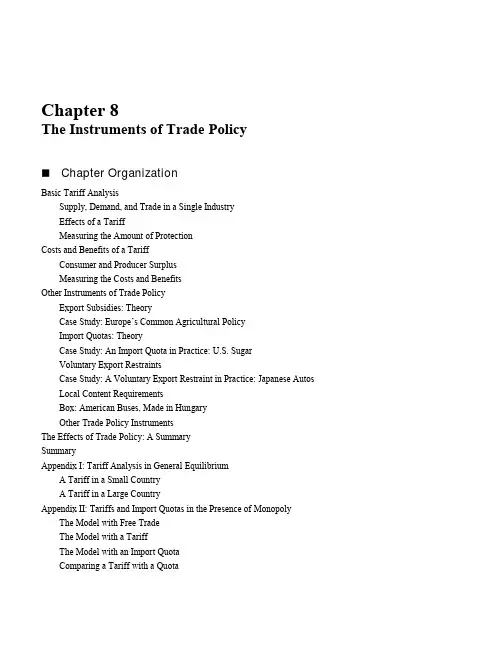 克鲁格曼《国际经济学》第八版课后答案(英文)-Ch08