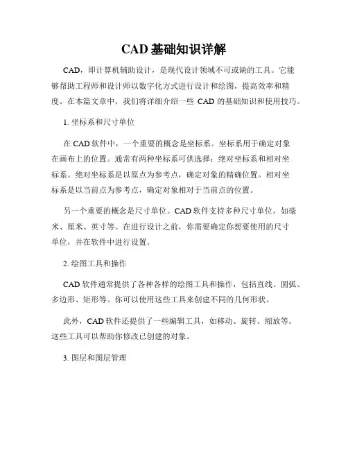 CAD基础知识详解