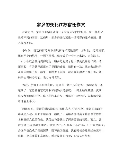 家乡的变化江苏宿迁作文