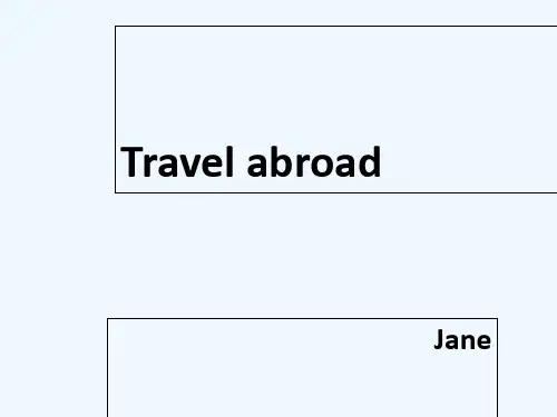 口语课 旅游 Travelling2 PPT