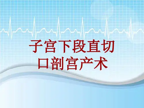 手术讲解模板：子宫下段直切口剖宫产术