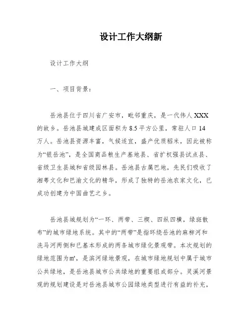设计工作大纲新
