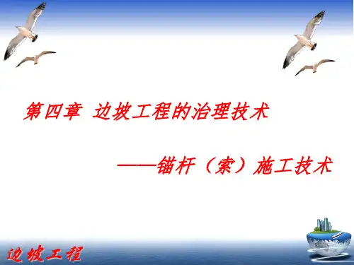 第4章-边坡工程的治理技术之锚杆(索)施工技术总结
