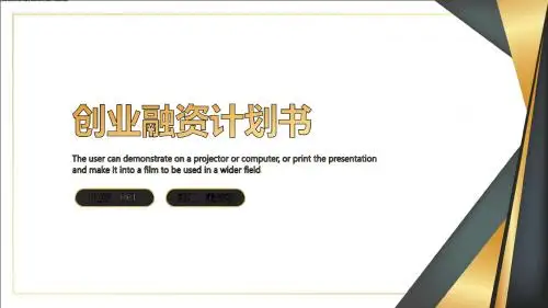 【新】路演项目计划书ppt