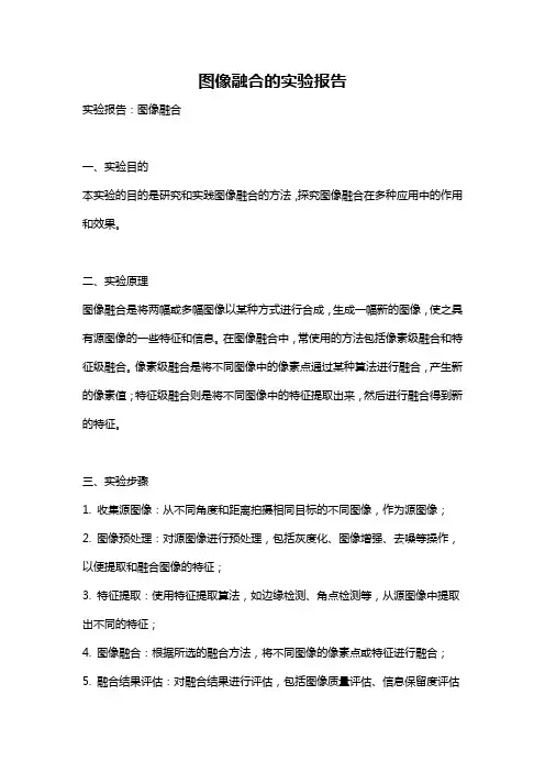 图像融合的实验报告