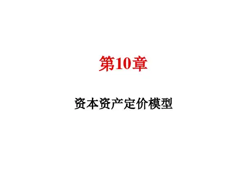 第10章 资本资产定价模型