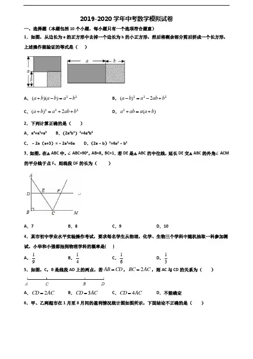 2020学年山东省日照市中考数学调研试题