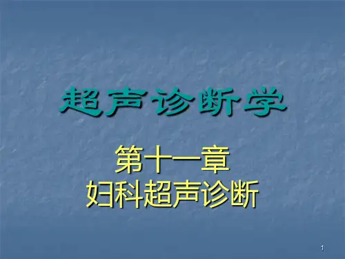 (参考课件)超声诊断学-妇科超声诊断