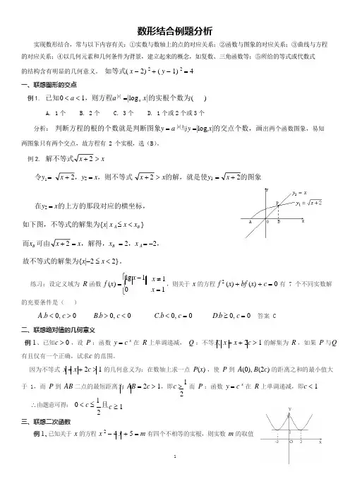 x数形结合常见例题(可编辑修改word版)